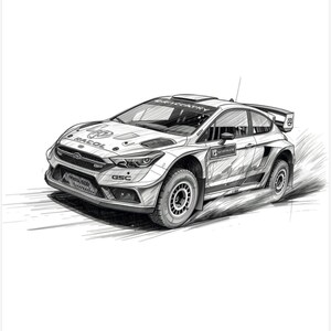 Auto-Malvorlagen | 40 Sport- und Luxuswagen-Designs | Auto-Malbuch für Kinder und Erwachsene | PDF zum Ausdrucken Bild 2