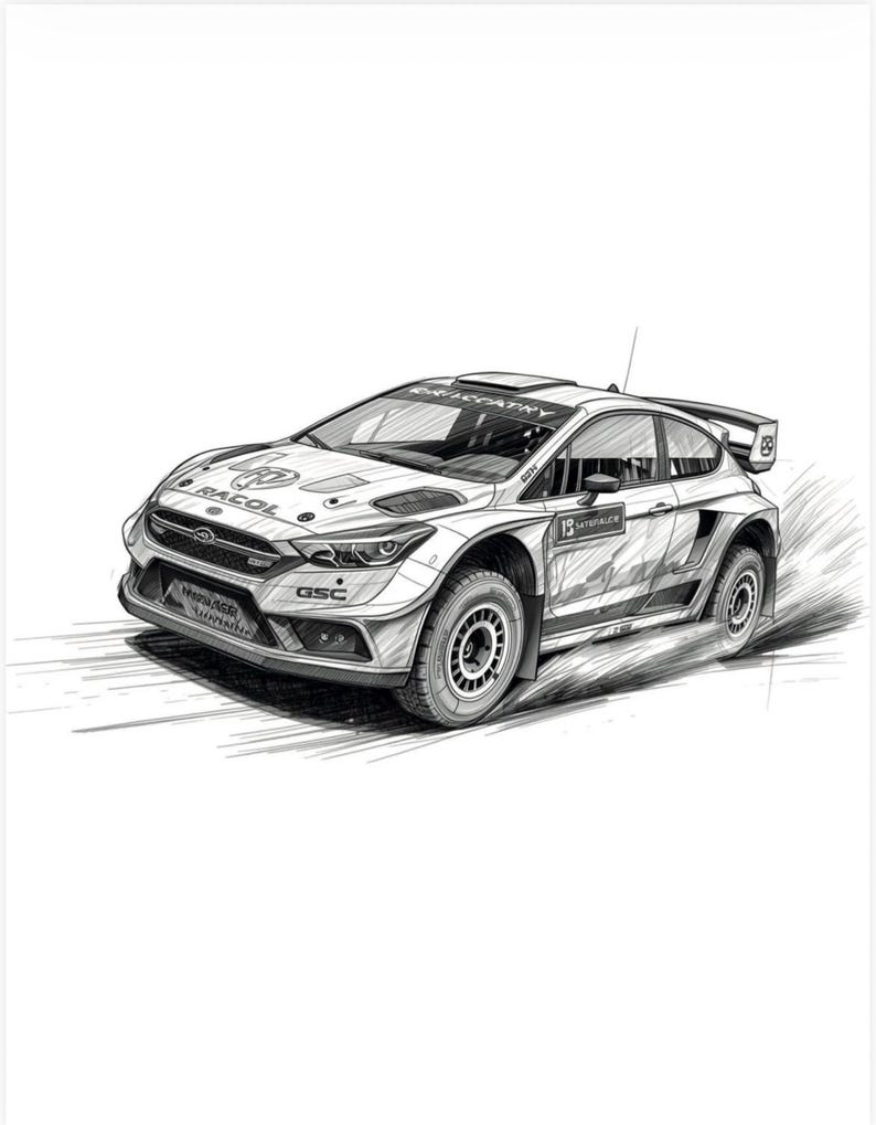 Auto-Malvorlagen | 40 Sport- und Luxuswagen-Designs | Auto-Malbuch für Kinder und Erwachsene | PDF zum Ausdrucken Bild 2