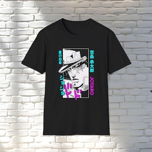 JoJo Bizarre Adventure T Shirt Jotaro Kujo Anime Graphic Tee Japanese Manga Style Otaku Unisex Shirt Gift for JoJo and Anime Fans