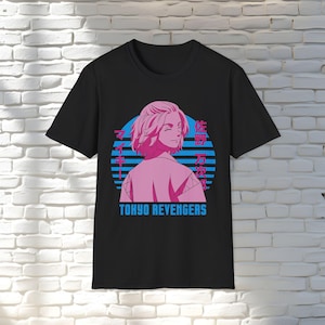 Mikey Retro Vaporwave Anime Tee, Tokyo Revengers Unisex T-Shirt, Japanese Manga Aesthetic Graphic Shirt, Softstyle Top for Fans, Cool Anime