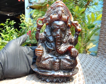 934 grams Ganesha 3D Carving 24x15x8 cm Indonesian Amber for healing 26CG1
