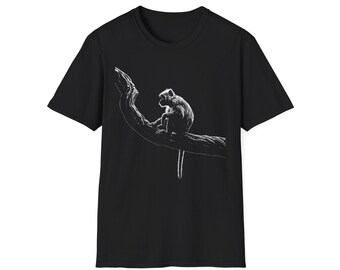 T-shirt met aap (ontwerp op voorkant)