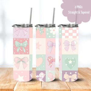 Bow Tumbler Wrap, Kokette Png-Design, Coquette Tumbler Png, Retro Tumbler Wrap, 20 Unzen Skinny Tumbler, Coquette Sublimation, Tumbler Wrap