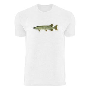 Northern Pike Fish Organic Unisex Heavyweight Crewneck T-Shirt | Next Level 4600