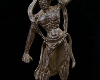 ヴィンテージブロンズ彫刻の2人の将軍、ヘンとハの像：風水像 - Etsy 日本