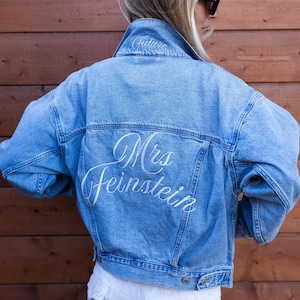 Custom Levi’s Embroidered Bridal Denim Jacket – 90s Trucker or other similar requested jacket