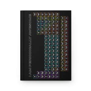 Cuaderno de tapa dura mate con la tabla periódica de química, cuaderno, diario científico, cuaderno de química, regalo científico para estudiantes, regalos científicos