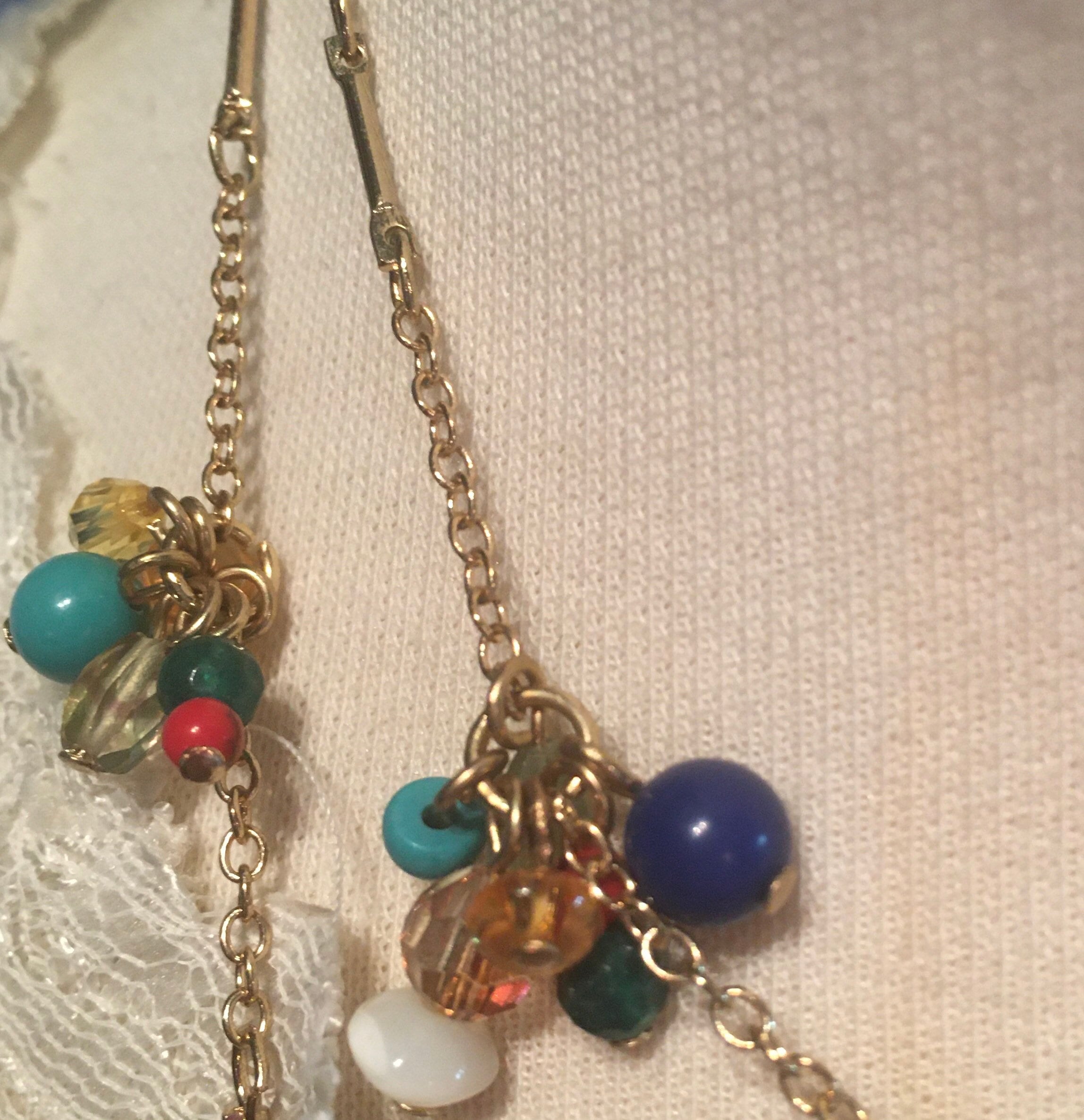 Lauren Ralph Lauren Cluster Gold Tone Beaded Necklace Gifts Jewelry