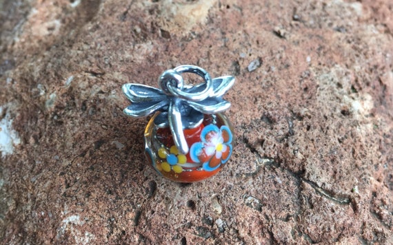 James Avery Sterling Silver Retired Art Glass Dragonfly - James Avery Retired Dragonfly Pendant James Avery Sterling Silver Retired Art Glass Dragonfly - James Avery Retired Dragonfly Pendant