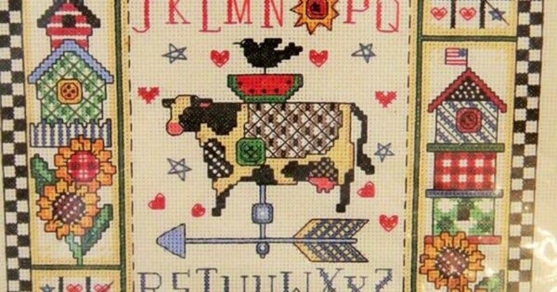 Vintage Dimensions Rare \u201cCountry Sampler counted cross stitch kit Hobbies Crafts Gifts