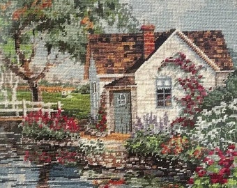 Bucilla Vintage "Shepherd’s Cottage” Needlepoint Kit Hobbies Gifts Crafts