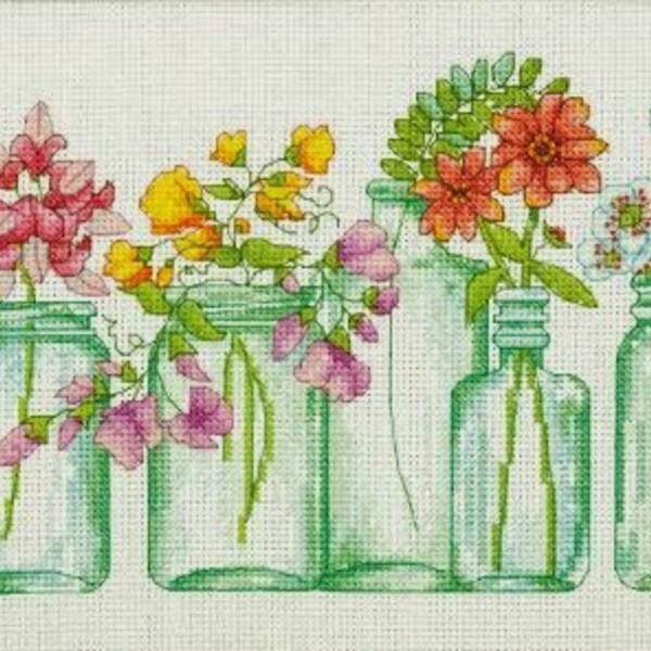 Cross Stitch Jar Etsy