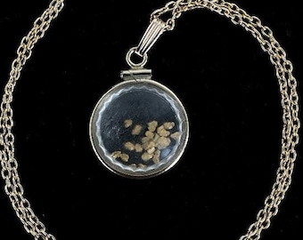 Vintage 14k Gold Filled 24k Gold Nugget Pendant Necklace 18”