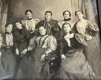 かお出品 1890年代のアンティーク額入りキャンベルズスタジオポートレート
