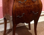 Vintage Louis XV Italian Olive Wood Bombay Diminutive Bombay Commode Hand Made