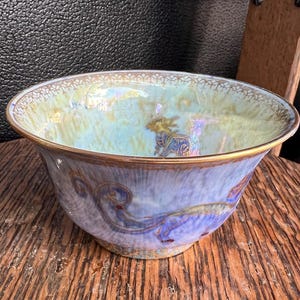  八角形 Fairyland Lustreドラゴン アンティーク WEDGWOOD 八角形 Fairyland Lustreドラゴン アンティーク