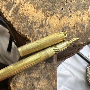 Antiguo 14k Art Deco Wahl oro lleno pluma estilográfica palanca relleno colgante chatelaine / buen regalo / regalo para ella / regalo para él / pluma llena de oro Wahl