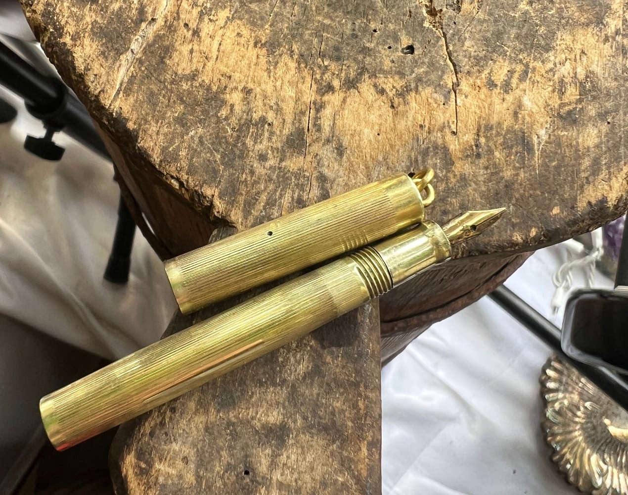 Antique 14k Art Deco Wahl Gold Filled Fountain Pen Lever Fill Pendant Chatelaine/ Good Gift/ Gift for Her/Gift for Him/Wahl Gold Filled Pen