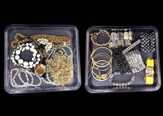 Vintage Large Lot of Costume Bracelets and Necklac