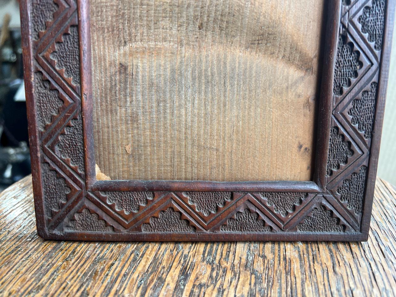 Antique Italian Carved Wood Frame Fratelli Alinari Photo Frame Folk Art ...