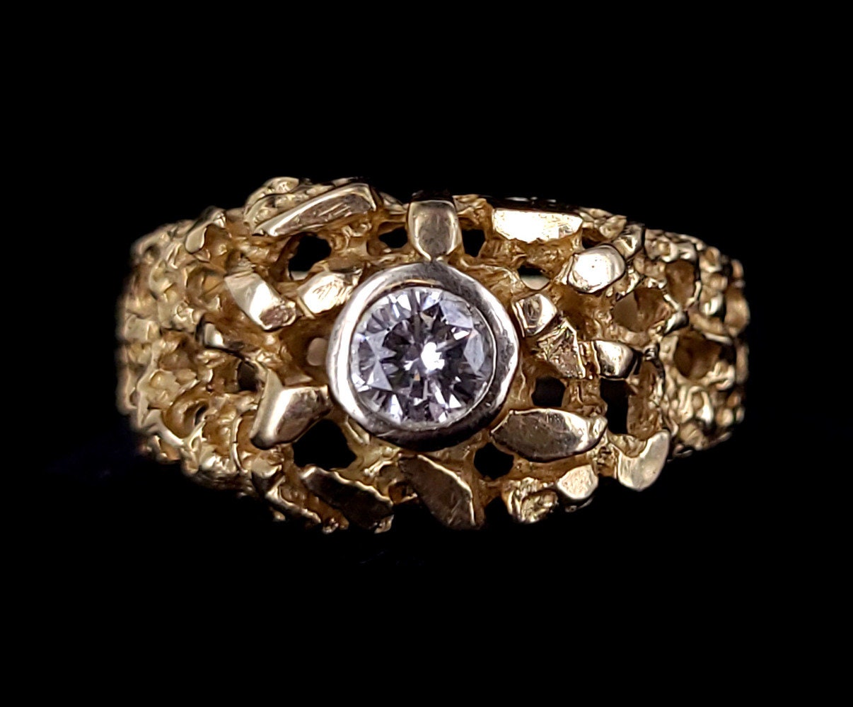 Round Yellow Sapphire 4 Prong Love Knot Engagement Ring 14K