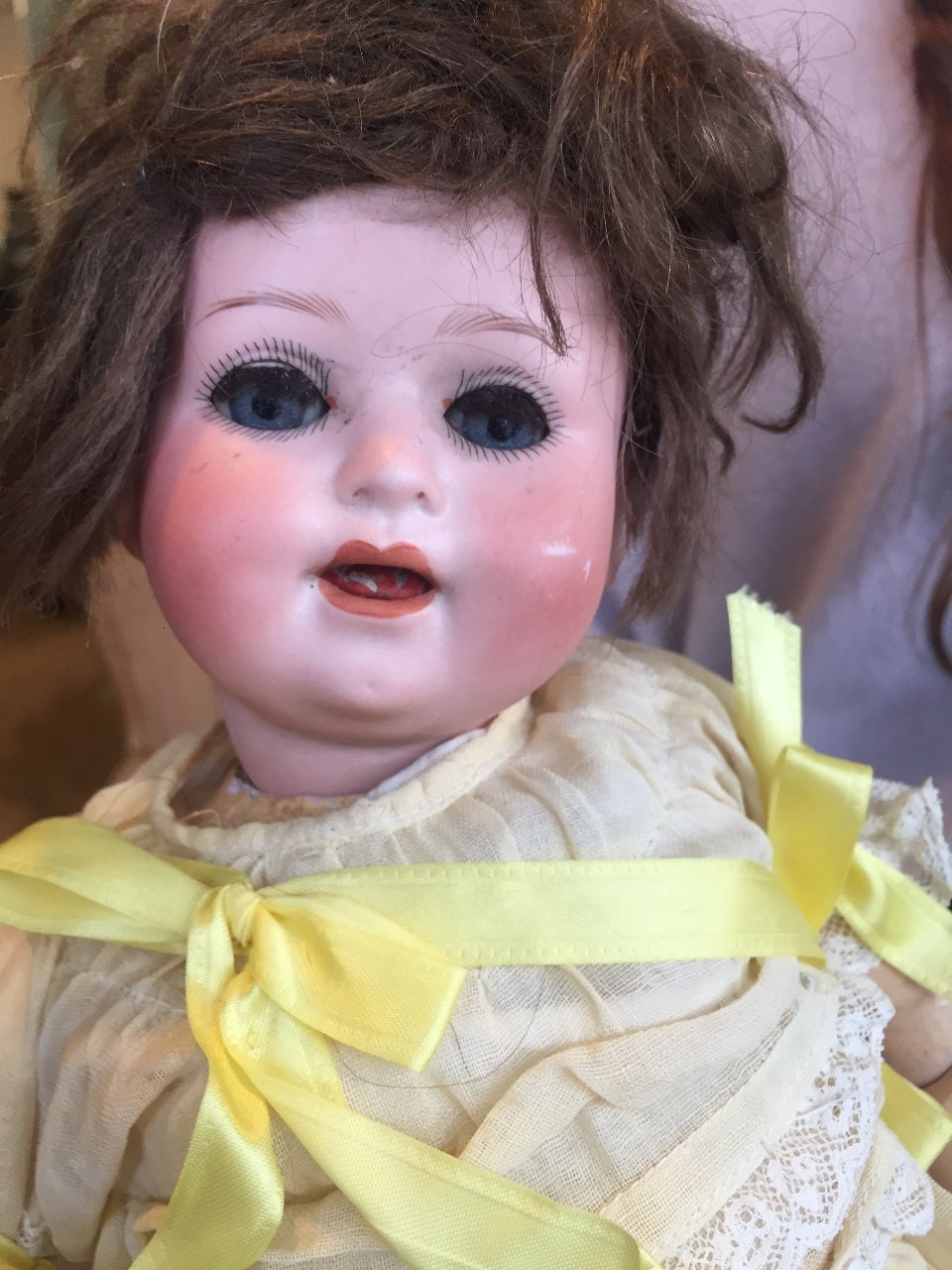 15” Antique Germany Bisque Doll Heubach Kopplesdorf 275 9/0 Kidolene Body #L