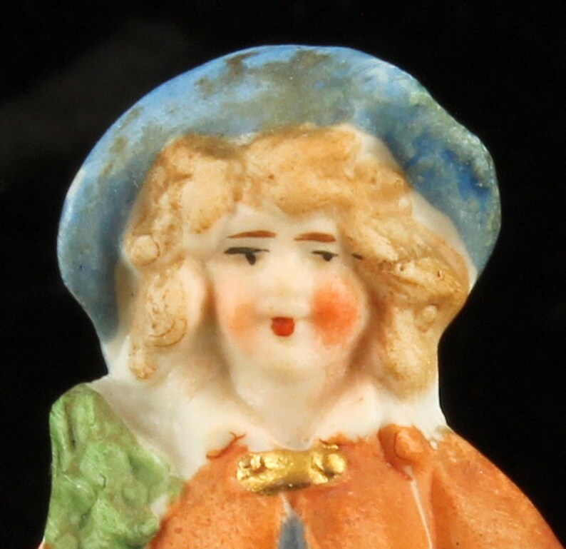 Antique Mini Bisque Dolls Figurines Children Costumes Etsy