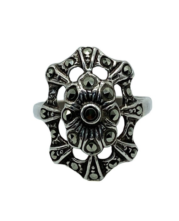 Art Deco silver ring - Gem