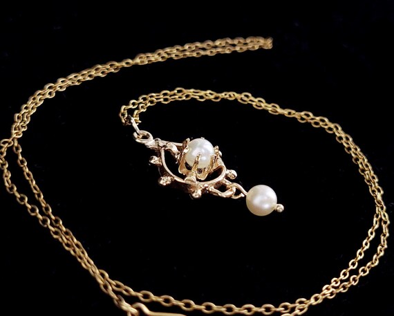 Vintage 14K Gold Pearl newest Pendant