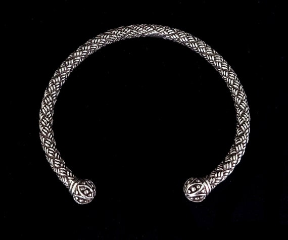 Vintage Sterling Silver Bali Weaved Braided Desig… - image 1