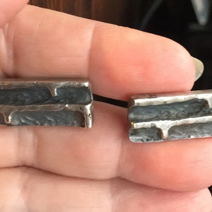 Rare Vintage Sterling Brutalist Movement Mid Century Modern  Cufflinks/ Modernist Sterling Jewelry/  MidCentury Modern Cufflinks/Good Gift