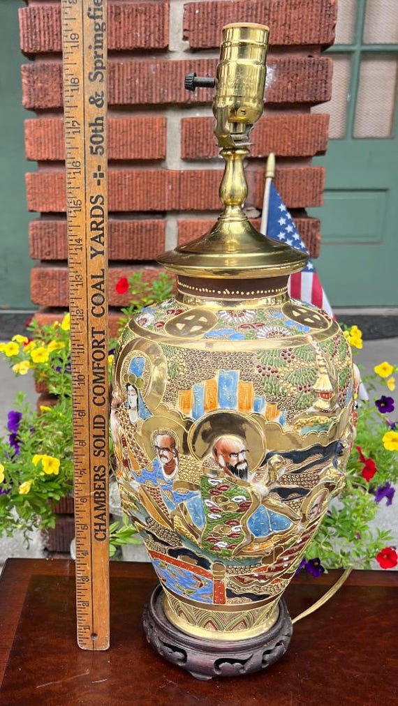 西漢後期　古銅古鏡　115g/8.5㎝　東Y8-0210① Antique Japanese Moriage Vase Lamp: Gold Gilt Immortals & Dragons