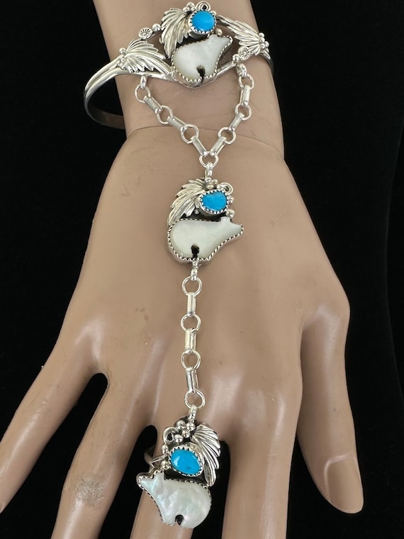 Sold at Auction: Vintage Kingman Nugget Turquoise Slave Bracelet