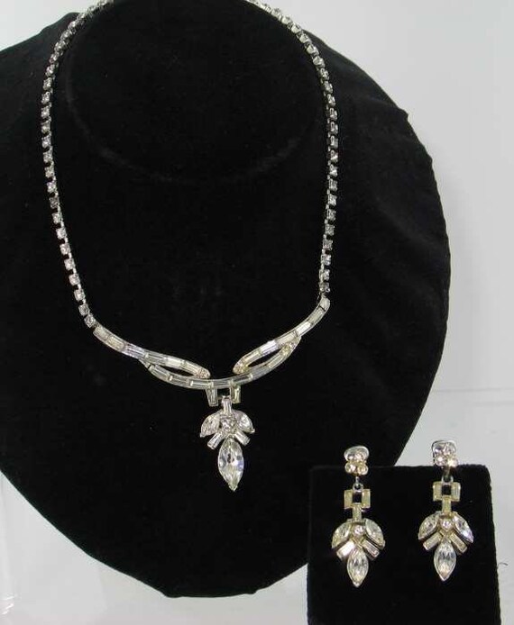 Vintage Coro Galaxy Nights Rhinestones Baguettes N