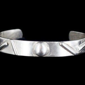Vintage Retro Mod Abstract Sterling Silver 925 Cuff Bracelet/ Vintage Bracelet/ Vintage Cuff/ Retro Bracelet/ 925 Bracelet/ Retro Cuff