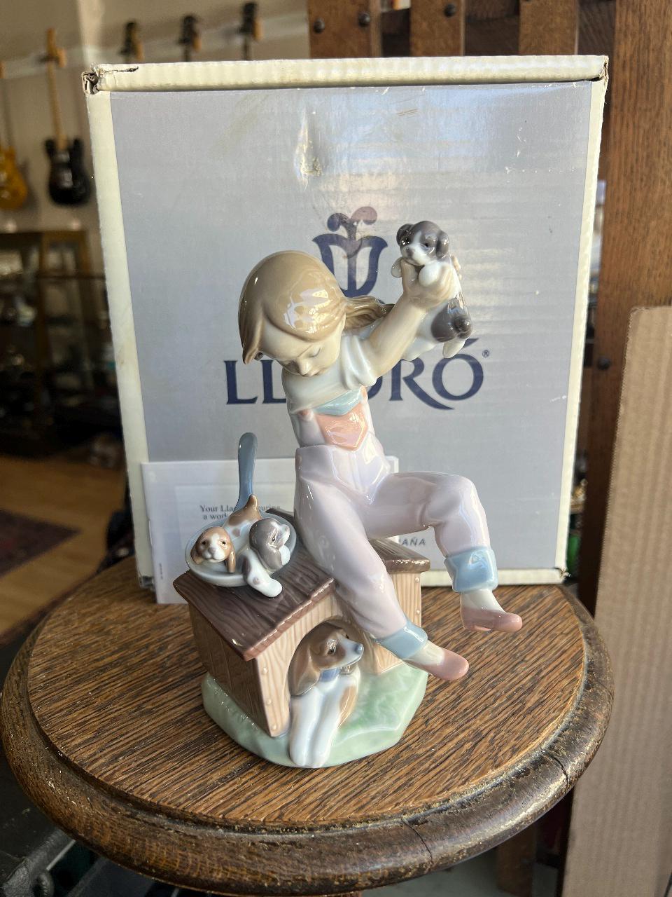 Lladro Figurine Girl With Puppy - Etsy