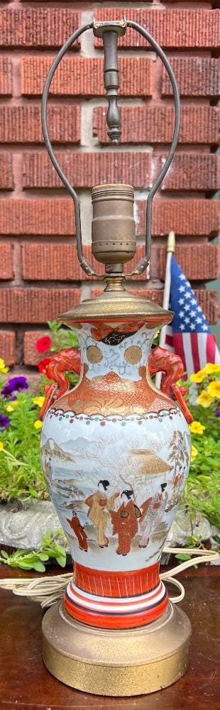 Japanese kutani lamp - Etsy 日本