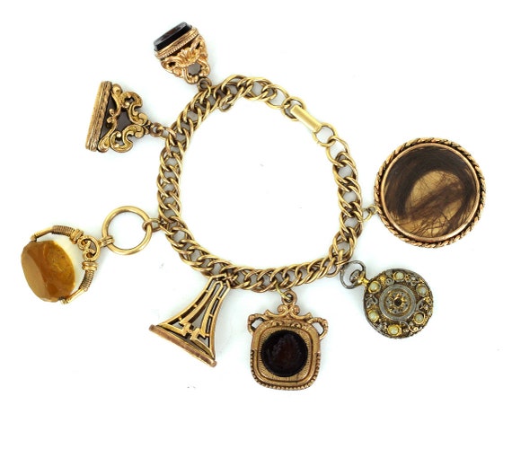 Antique 12k Gold Filled GF Victorian Intaglio Mour