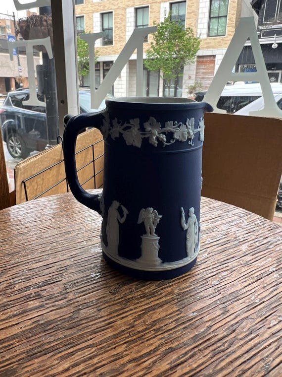 ウェッジウッド ジャスパーウェア ポートランドブルー 希少 WEDGWOOD