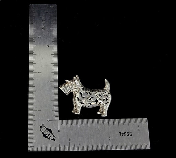 Vintage Sterling Silver Jezlaine Scottish Terrier… - image 4