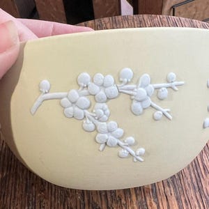 Vintage  MCM Wedgwood Yellow Primrose Flowers Jasperware Soup bowl Mid Century/ Good Gift/ Gift For Her/ Gift for Him/ Gift for Them/ Gift