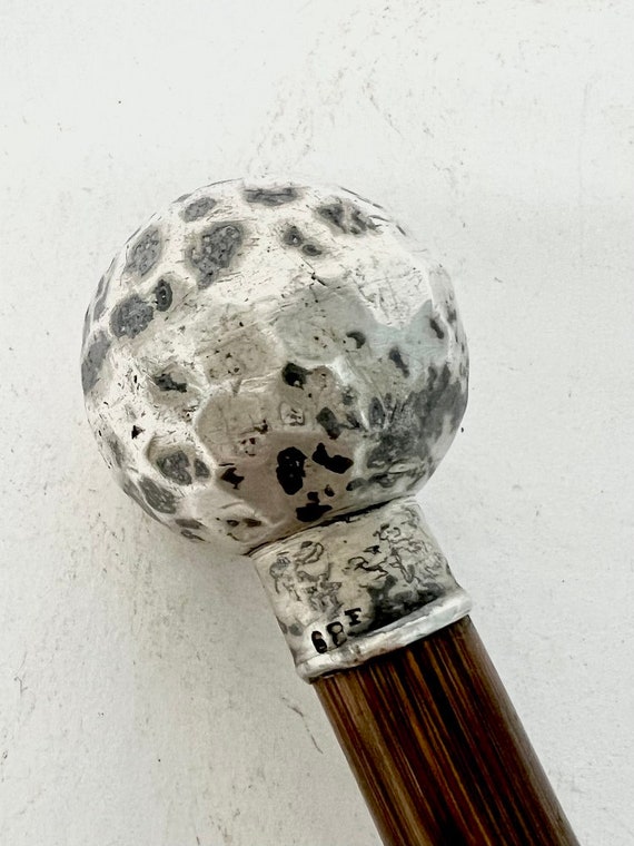 Vintage Silver Ball Handle Victorian Wood Cane Vintage Silver Ball Handle Victorian Wood Cane