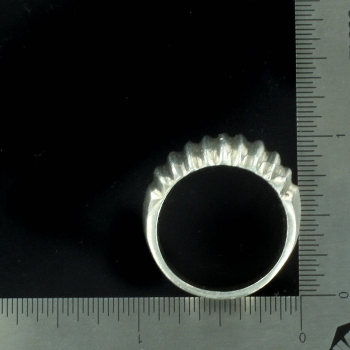 thumbnail image 2 of Handmade Mexican 925 Sterling Silver Ring - Solid Stampeded Band, Any Size, No Stone 2 of 5