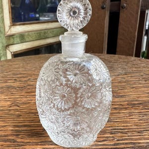 Vintage René Lalique Rose/Lilas Worth glas parfymflaska Frankrike 2 3/4" H - ca 1930-talet #2