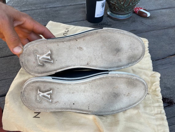 LOUIS VUITTON Monogram Sneakers Shoes Size 8 Authentic Men Used