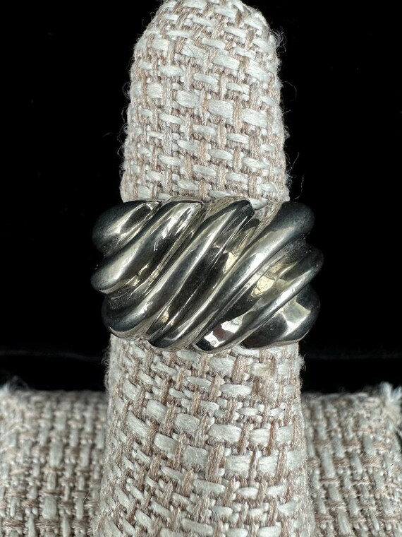 品多く Vintage Sterling Silver Wide Twisted Band Ring Sz 6/ Good アクセサリー