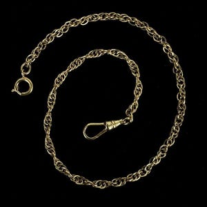 Antique Victorian 12k Gold Filled GF Watch Fob Chain 13”