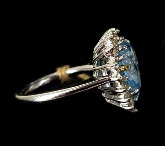 Vintage Mid Century Cellini Blue Clear Rhinestone… - image 3