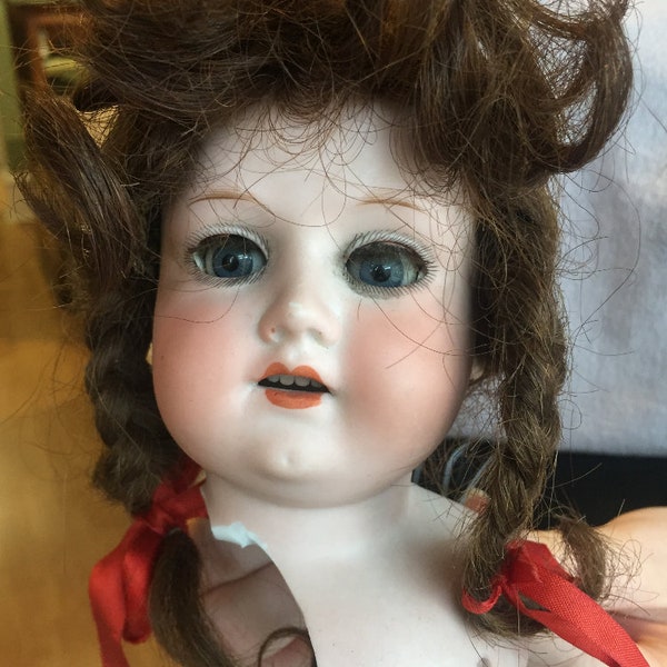 Antique Armand Marseille 19” German Bisque Real Kid Doll 370  Restoration / Parts/ Antique Doll / Gift For Her/ Good Gift / Doll Collecting