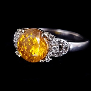 Vintage 14k White Gold 3.13cttw Round Sphalerite Diamond Lance Fischer Ring s7 / Lance Fischer Jewelry / Gifts for her / Good Gift